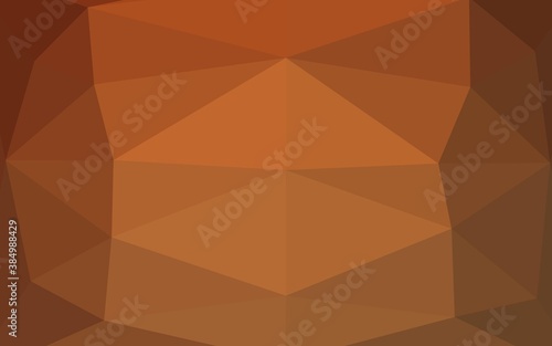 Light Orange vector blurry triangle pattern.