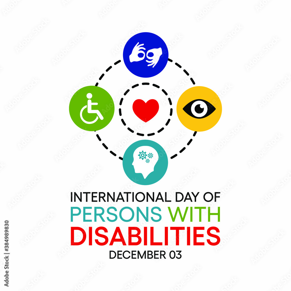 Vector illustration on the theme of International day of persons with disabilities observed each year on December 3rd across the globe. Vector illustration on the theme of International day of persons with disabilities observed each year on December 3rd across the globe.