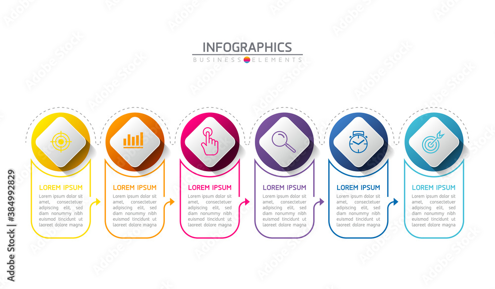 Vector elements for infographics. presentation and chart. steps or processes.
options number workflow template design.6 steps. Vector elements for infographics. presentation and chart. steps or processes.
options number workflow template design.6 steps.