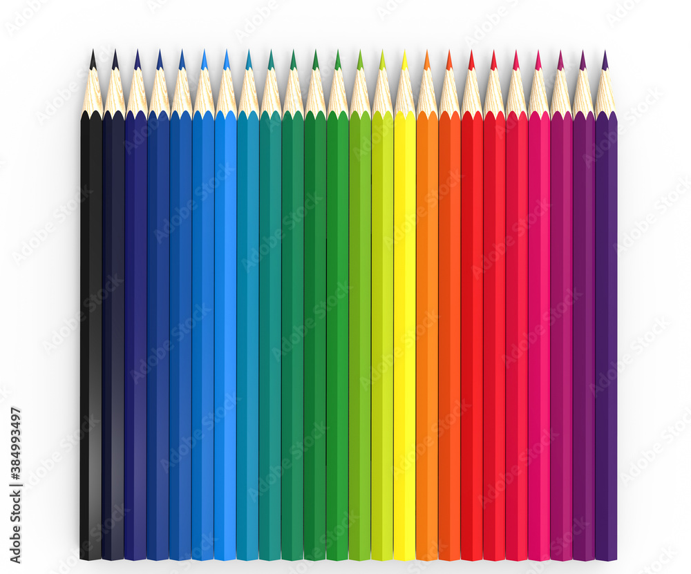 Color pencils isolated on white background. Set of color pencil. Color pencils isolated on white background. Set of color pencil.