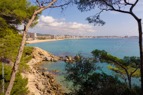 Coastal path of Sant. Antoni de Calonge to Aro beach - Panoramic view of the bay of Palamos seen from the Torre Valentina on the coastal path 