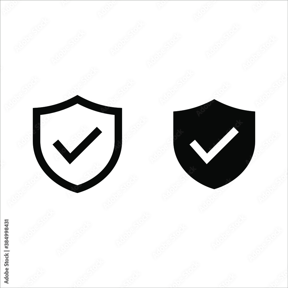protective icon, shield icon on a white background protective icon, shield icon on a white background