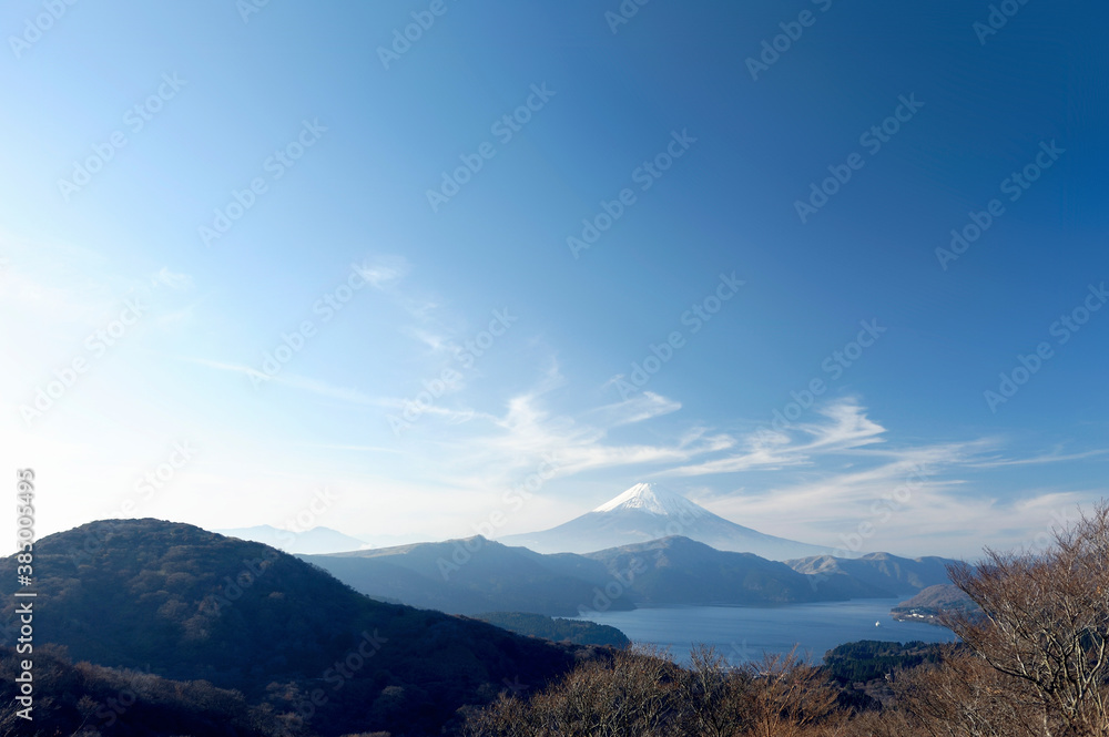 Fototapeta premium 芦ノ湖と富士山