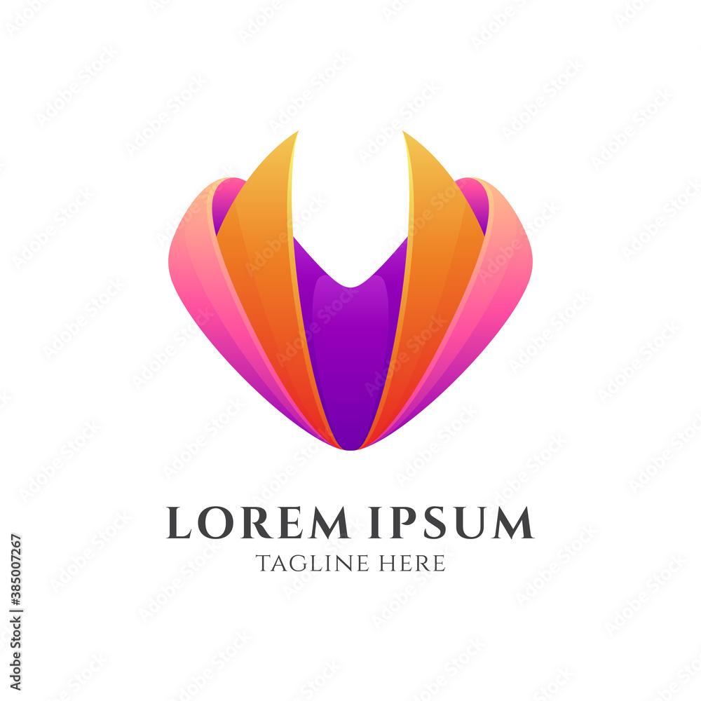 Abstract fox head logo Abstract fox head logo