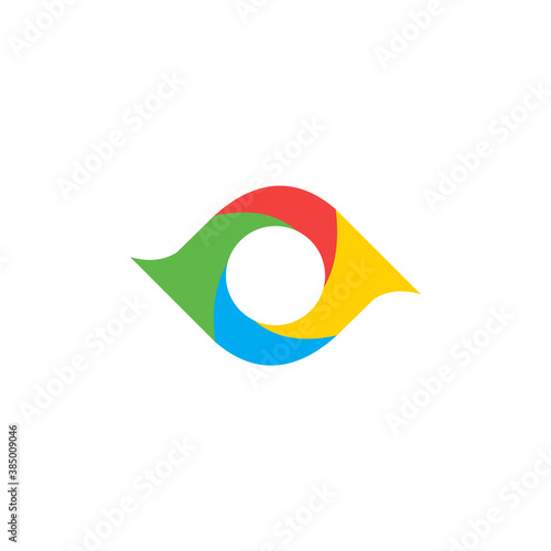 creative color spin shutter icon logo design