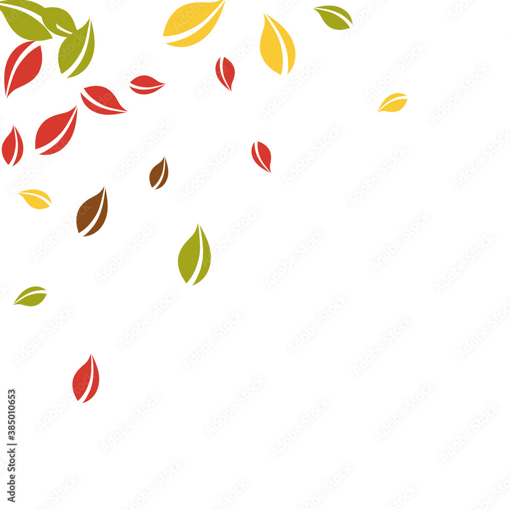 Falling autumn leaves. Red, yellow, green, brown c Falling autumn leaves. Red, yellow, green, brown c