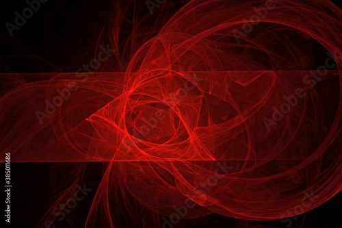 Abstract red smoke shapes, background for design and decoration.