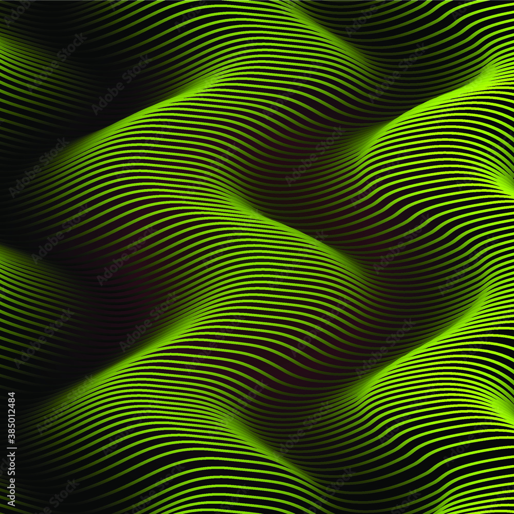 Fototapeta premium Seamless wavy stripes pattern. Abstract fashion wave design. Geometric wave texture. Graphic styles for wallpaper, wrapping, fabric, backgrounds, apparel, other print production. Vector