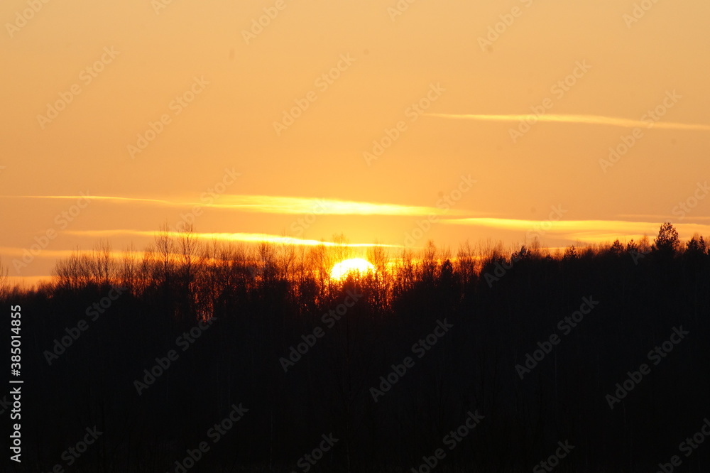 Fototapeta premium sunset in the mountains