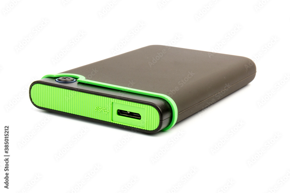 external hard drive for backup on a white background external hard drive for backup on a white background