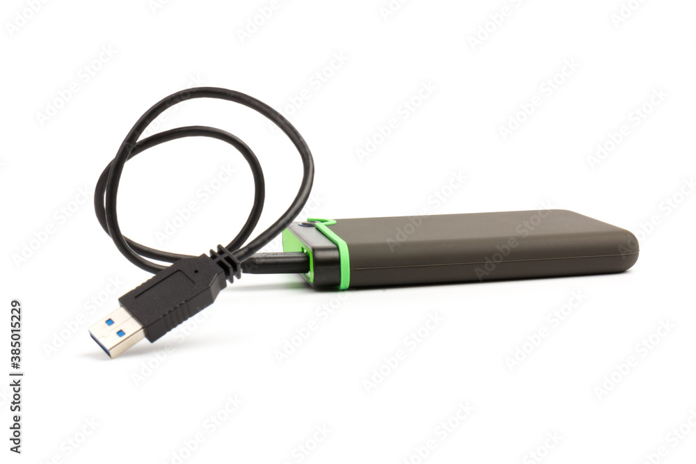 external hard drive for backup on a white background external hard drive for backup on a white background