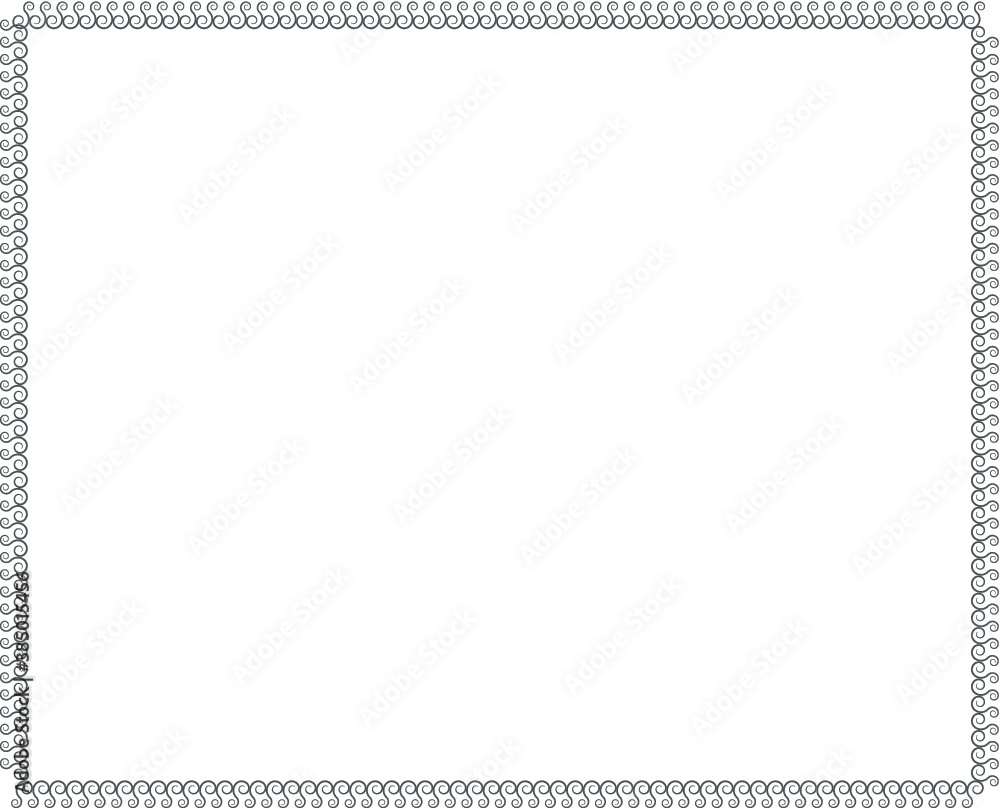 Vector Frame with swirls.Grunge Black and White textured rectangle for image frame. distressed border for your Design . Vector Frame with swirls.Grunge Black and White textured rectangle for image frame. distressed border for your Design .