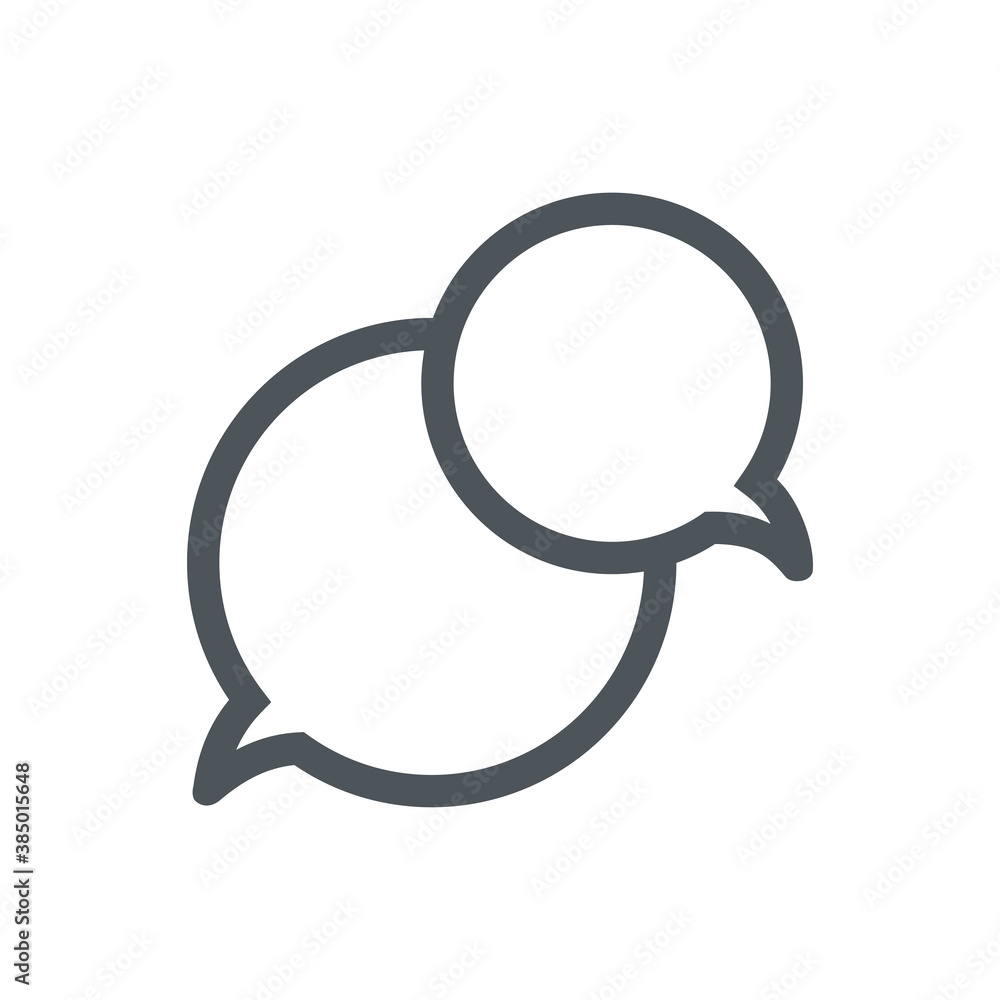 Speech bubble icon. Conversation and communication sign. Chat symbol, vector flat design illustration. Speech bubble icon. Conversation and communication sign. Chat symbol, vector flat design illustration.