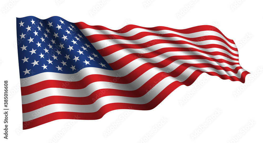 Fototapeta premium United States Flag Vector Closeup Illustration 