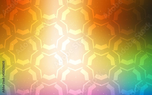 Light Multicolor vector pattern with bent lines.