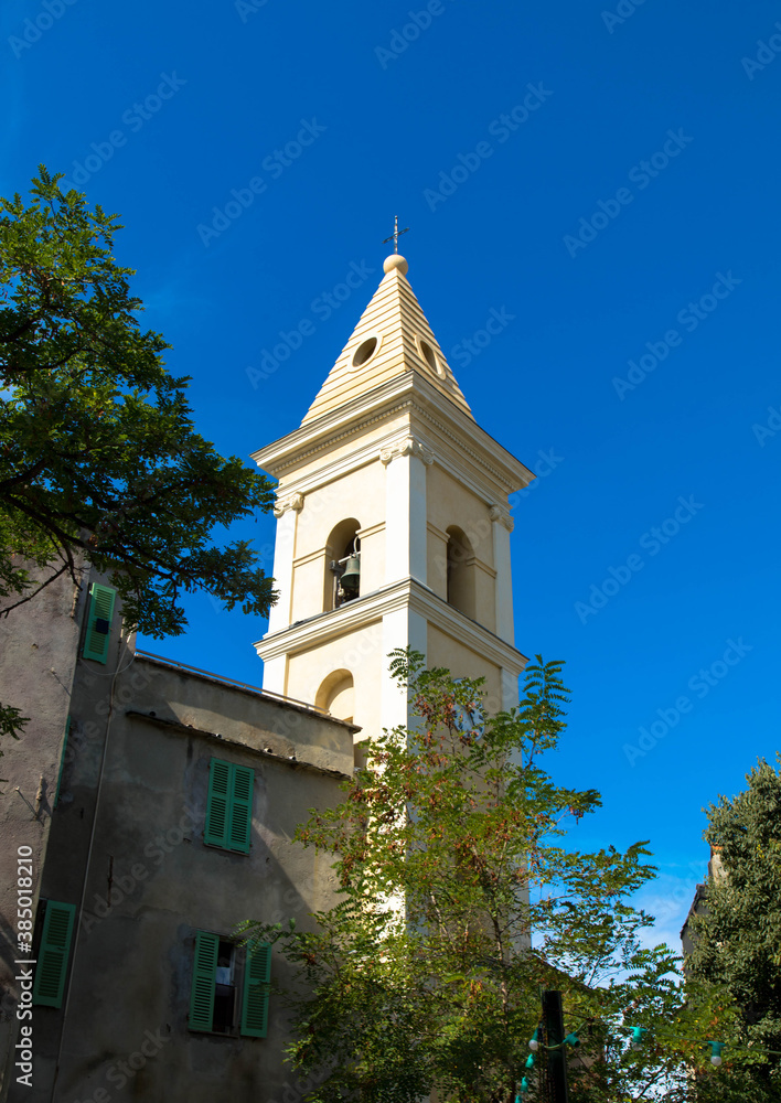 Glockenturm der Saint-Marie-Kirche, Calvi, Korsika, Frankreich