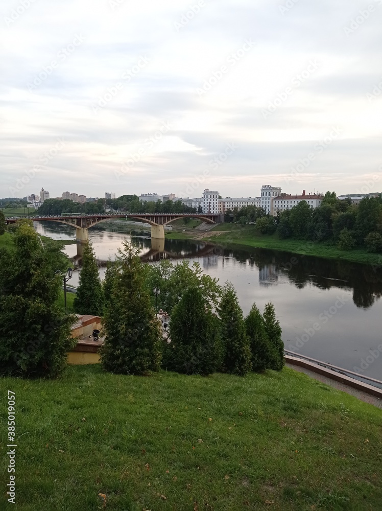 view of the river and the city