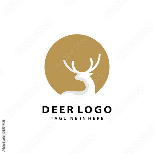 deer wild animal hunt logo