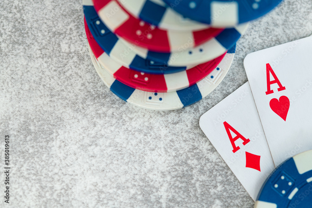 Obraz premium Successful first hand in poker game