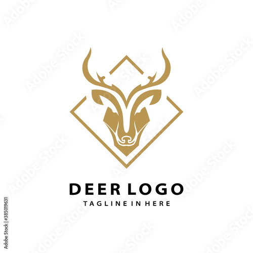 deer wild animal hunt logo