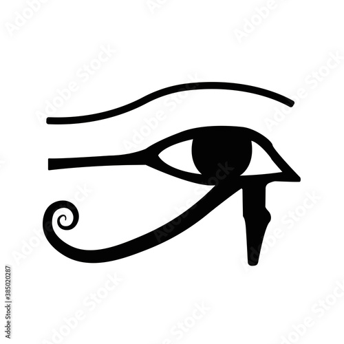 Wedjat, letter known also as Eye of Horus. Ancient Egyptian symbol of protection and good health photo