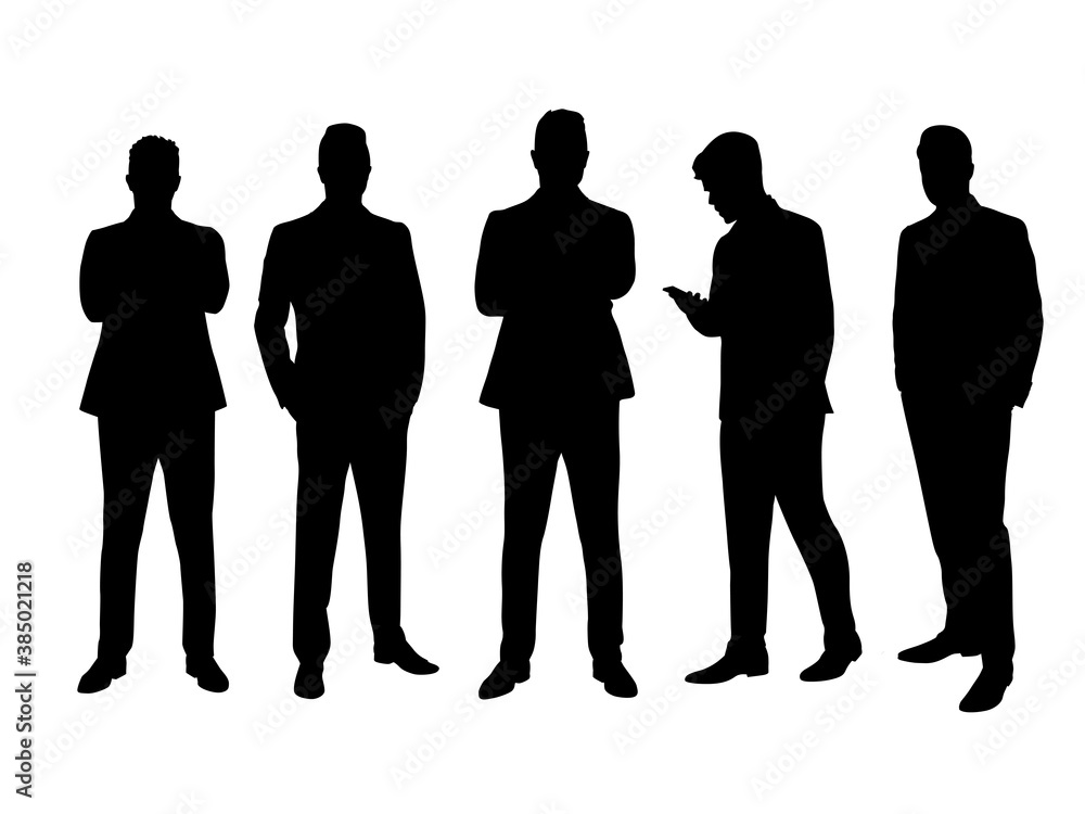 Business men. Group of business people. Isolated vector flat design illustrations