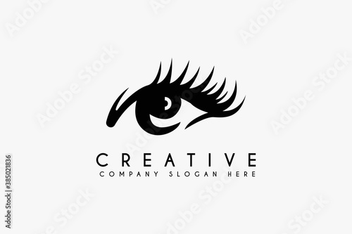 Eyelash Logo design, Vector Cosmetic Brand Logo Design