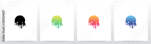 Melted Dripping Letter Logo Design Q