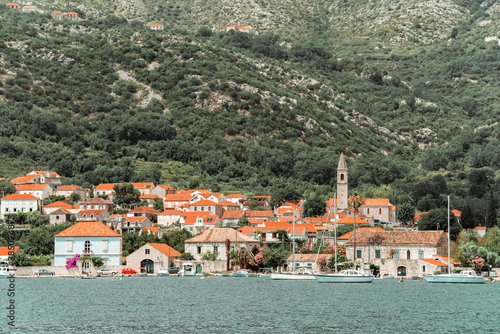 Mokošica town in front of Dubrovnik area in Croatia