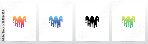 Melted Dripping Letter Logo Design W