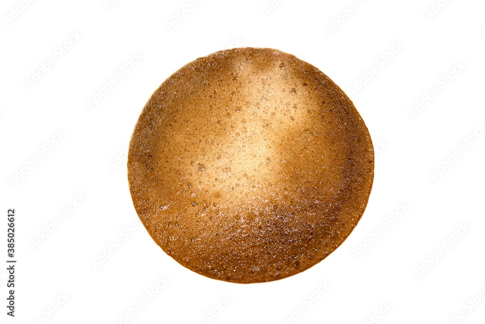 Fototapeta premium top view of hot black coffee bubbles detail