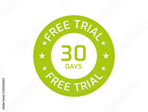 30 Days Free Trial stamp, 30 Days Free trial badges