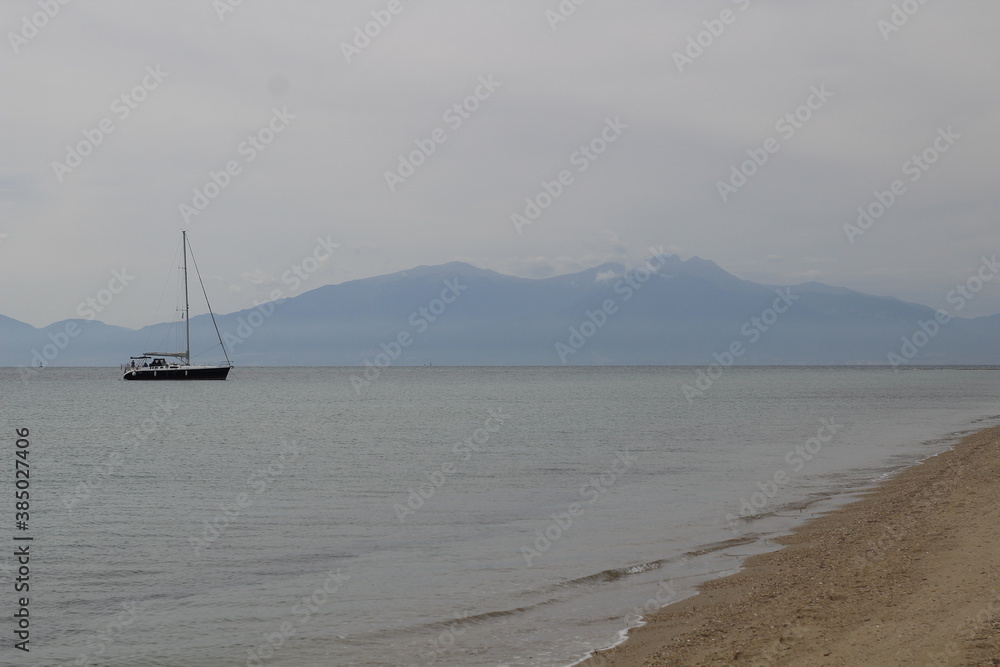 Photo of an amazing tropical beach in Epanomi, Chalkidiki, Greece