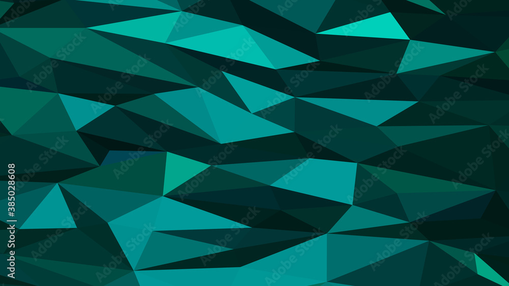 Obraz premium Teal abstract background. Geometric vector illustration. Colorful 3D wallpaper.