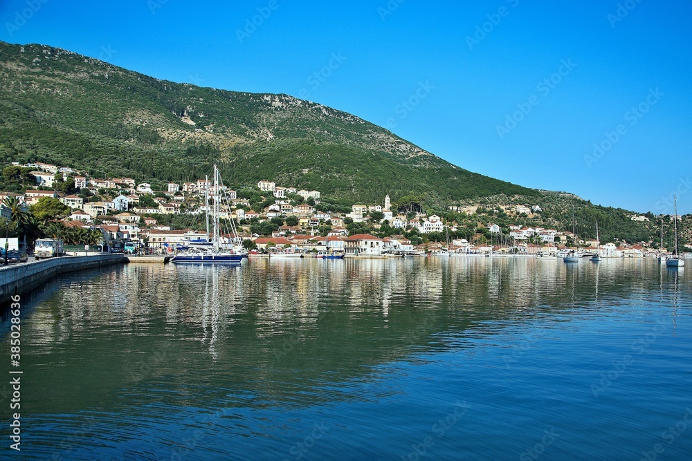 Greece, the island of Ithaki -view of the Vathi