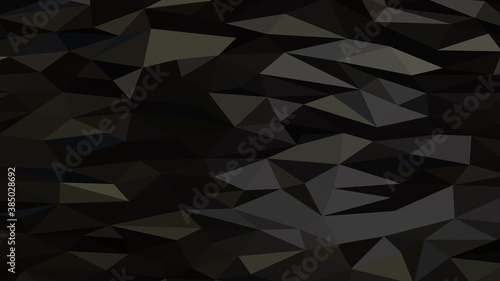 Black abstract background. Geometric vector illustration. Colorful 3D wallpaper.