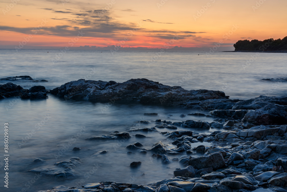 Fototapeta premium Adriatic coast with evening mood