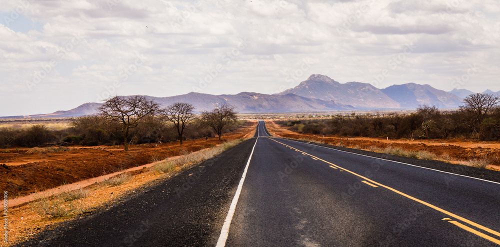 Kenya roads to open space, mountains