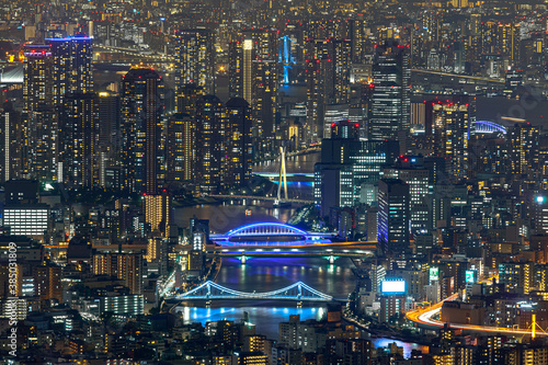 東京スカイツリー展望台から見た東京の夜景