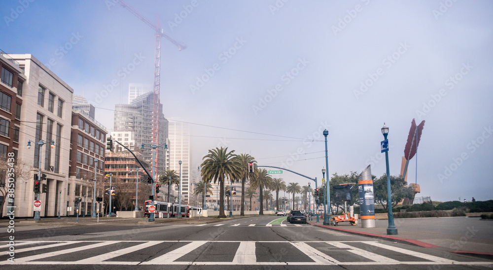 San Francisco, CA/USA - 2/1/2020: City of San Francisco, Embarcadero