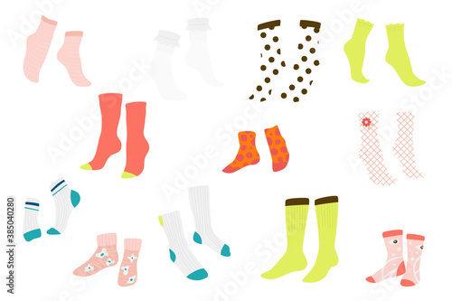 Set Of Stylish Bright Socks