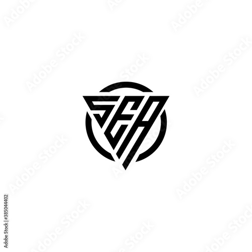 Initial SEA triangle monogram clean simple logo