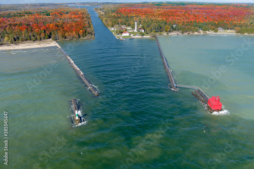 Lighthouse canal drone