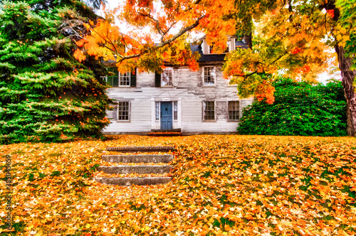 abandoned house in autumn