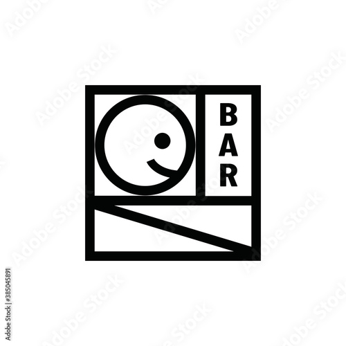 A logo for trendy bar brands that can relate to youngsters.