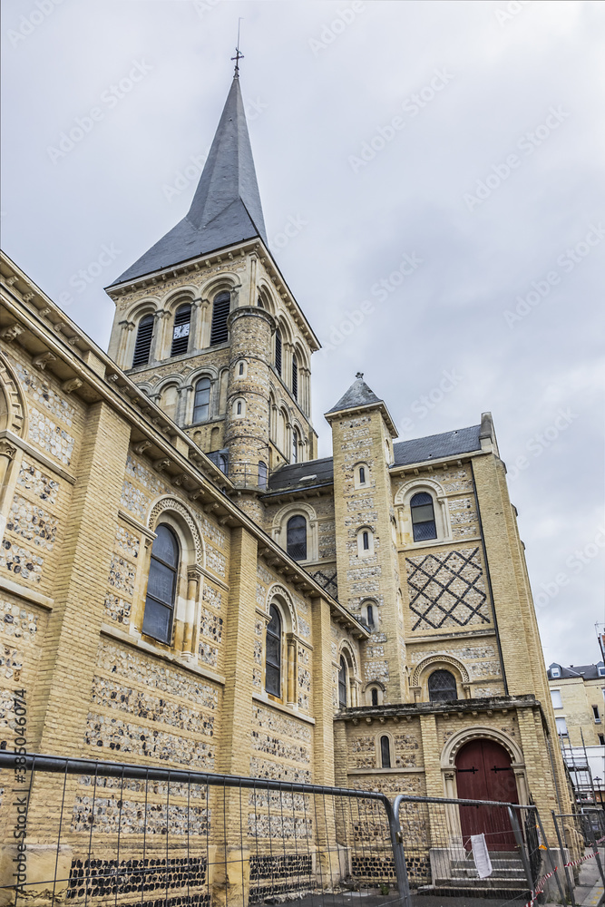 Saint-Vincent-de-Paul church - parish church in city of Le Havre in Seine-Maritime dedicated to Saint Vincent de Paul. Built between 1849 and 1860 in neo-Roman style. Le Havre, France.