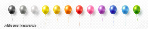 Foto Balloon set isolated on transparent background
