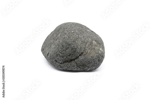 Lava stone stone.Lava stone pebble isolated on white background.Igneous rock.