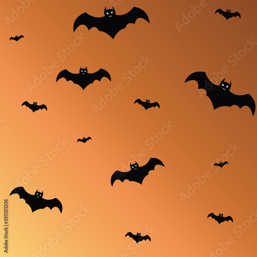 halloween background with bats Fototapet