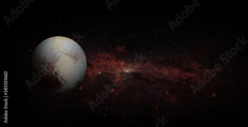 Fotografi Pluto on space background